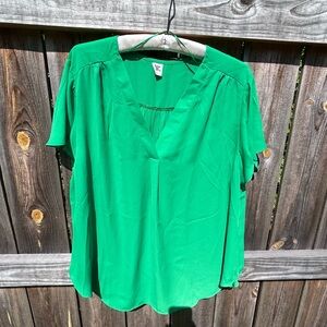 Sew In Love Hi-low Green Blouse 3XL
